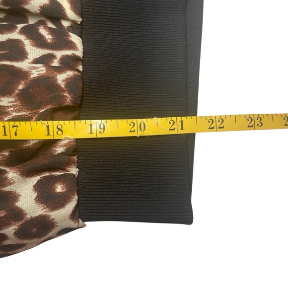 Sharagano Studio Animal Leopard Print Short Sleeve Zip Front Jacket Blouse Small - Picture 9 of 9